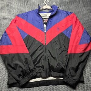 VTG USA Olympics Windbreaker Jacket XL JCPenney 90s‎ Red Blue Black Colorblock